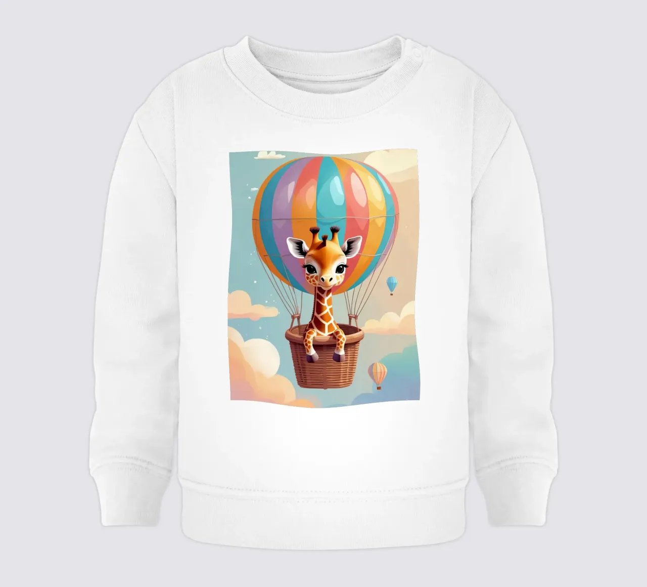 Carino Baby giraffa in mongolfiera felpa neonato da DesignDoodle