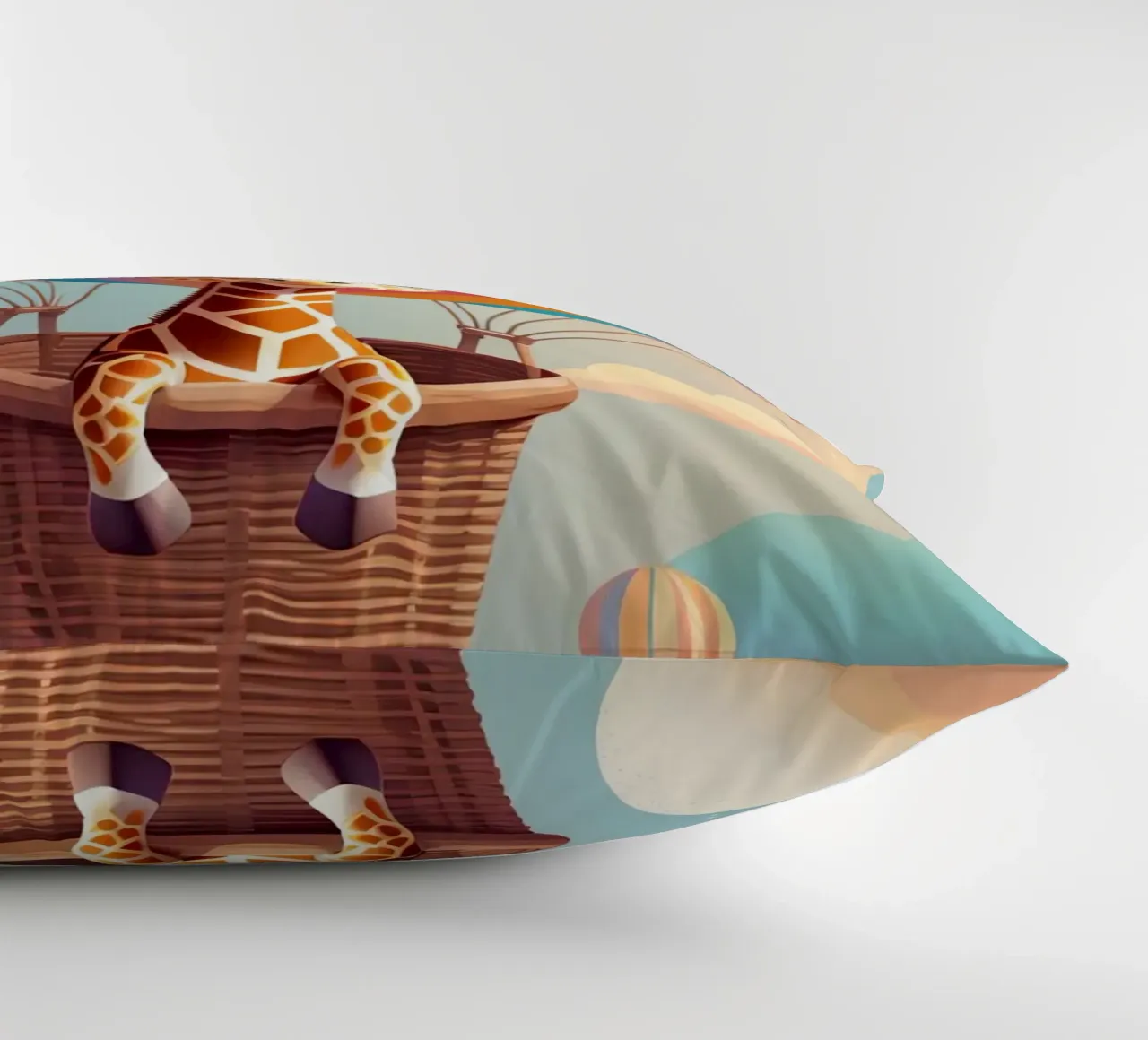 Carino Baby giraffa in mongolfiera cuscino da DesignDoodle