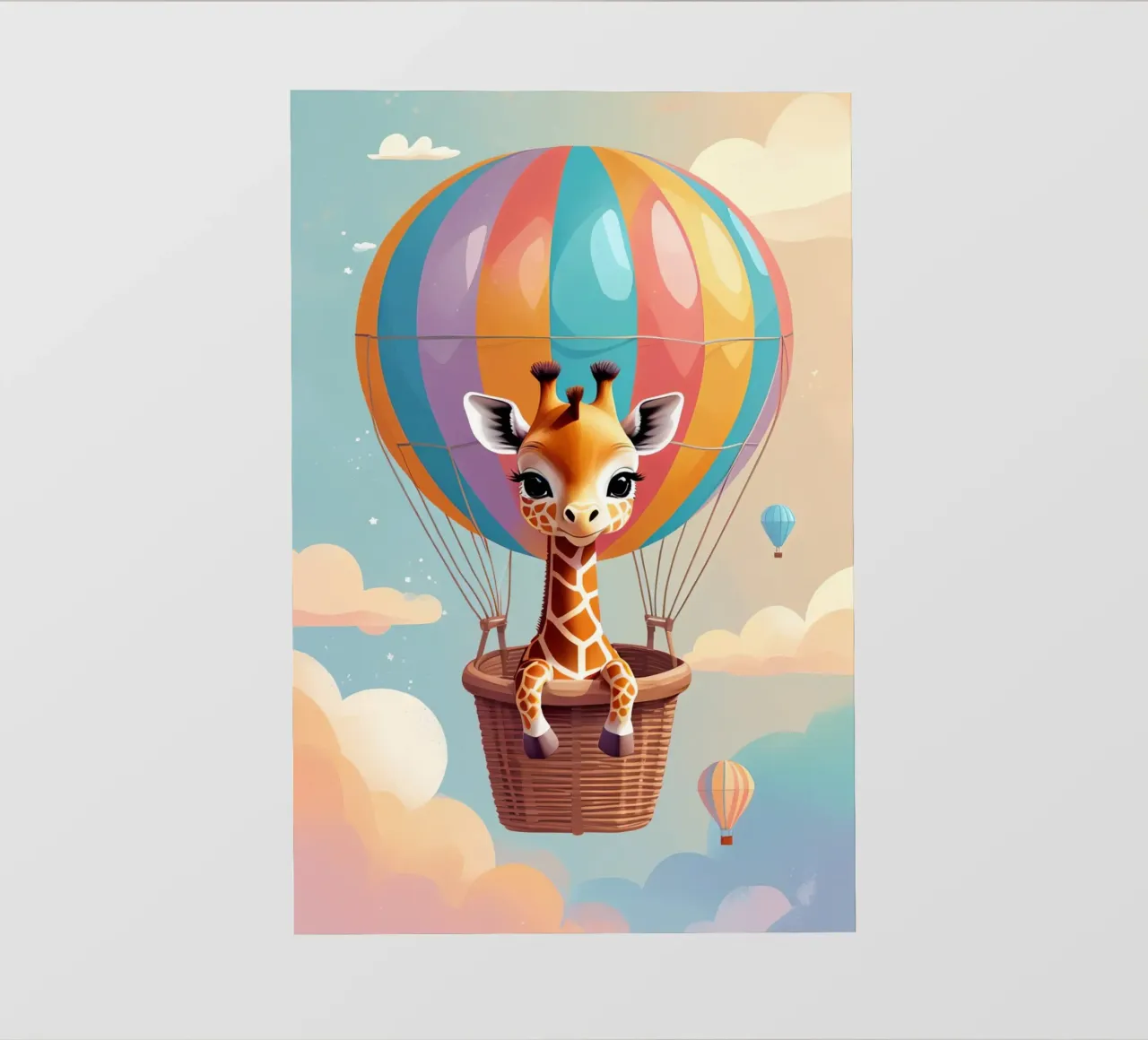 Carino Baby giraffa in mongolfiera telo in pvc da DesignDoodle