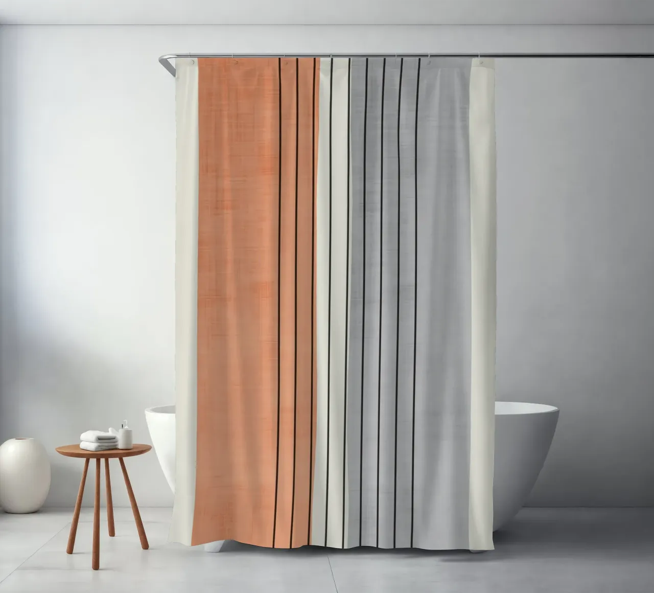Minimal Geometric Lines Composition tenda da doccia da Attaboy Dsgn