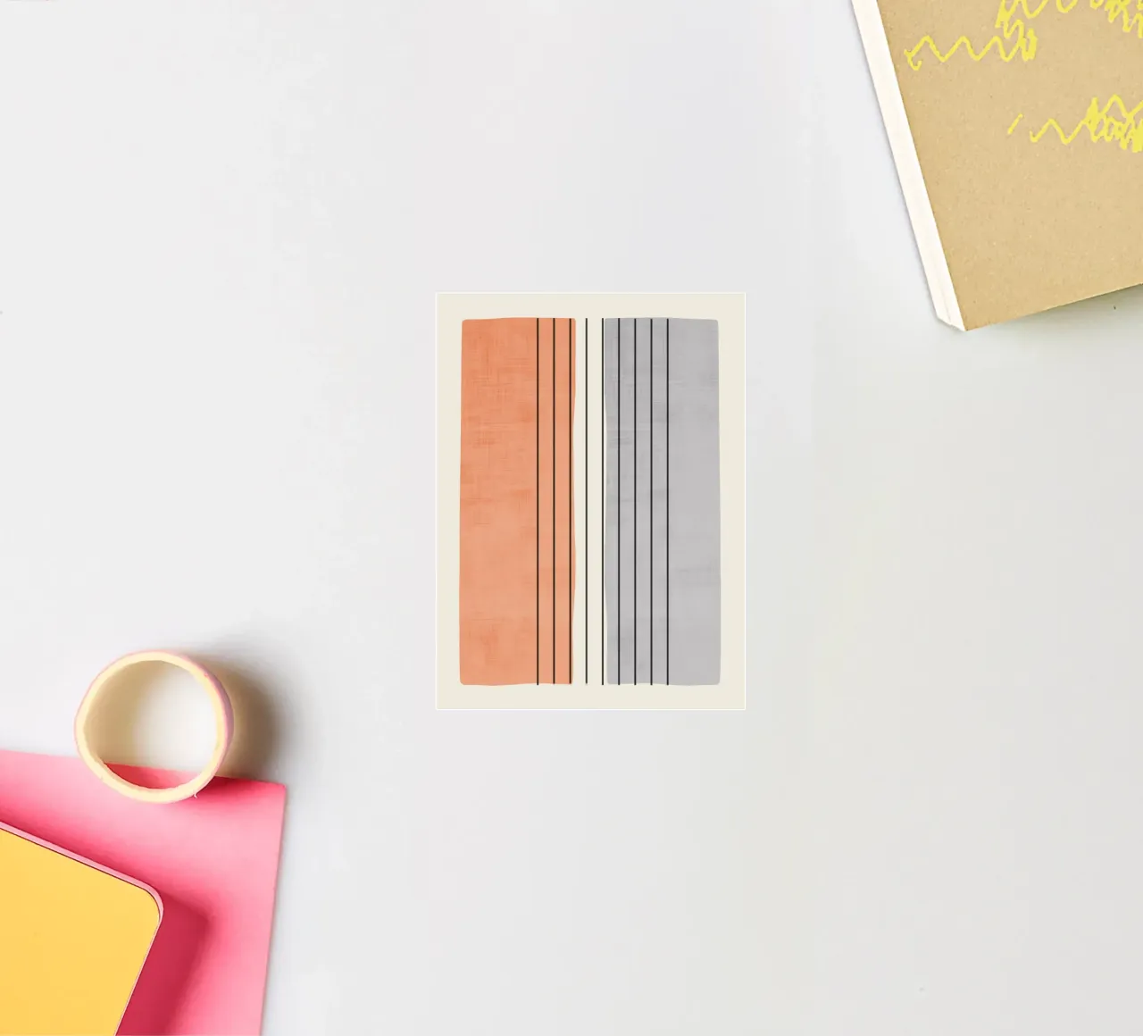 Minimal Geometric Lines Composition adesivo da Attaboy Dsgn