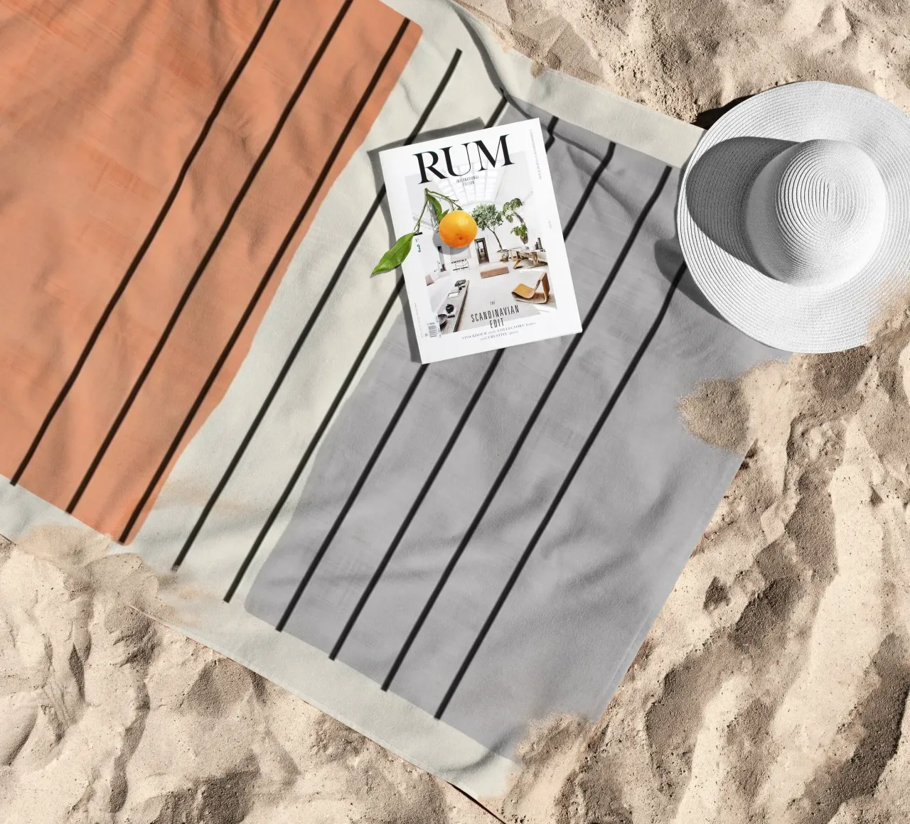 Minimal Geometric Lines Composition strandhanddoek van Attaboy Dsgn