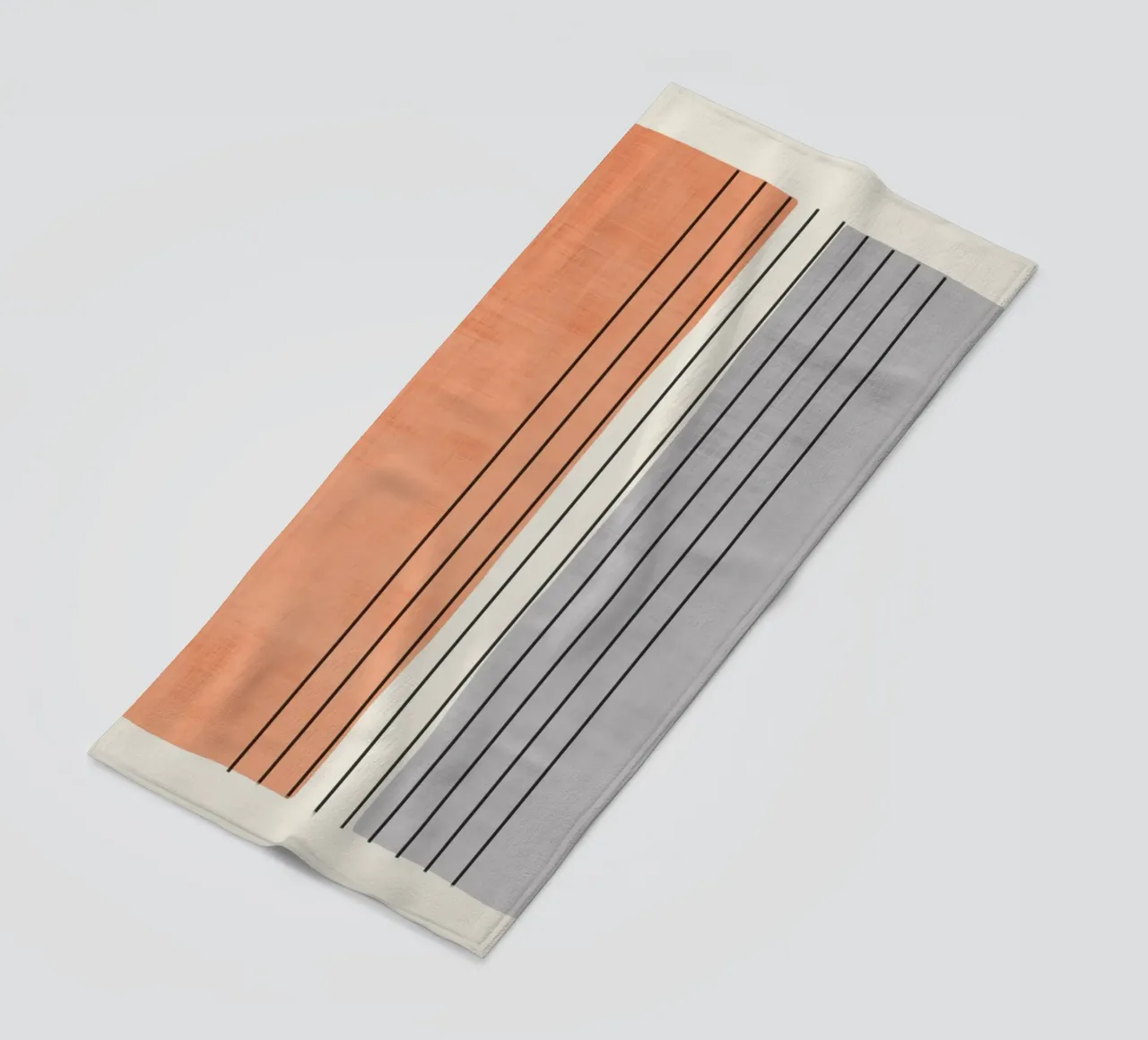 Minimal Geometric Lines Composition strandhanddoek van Attaboy Dsgn