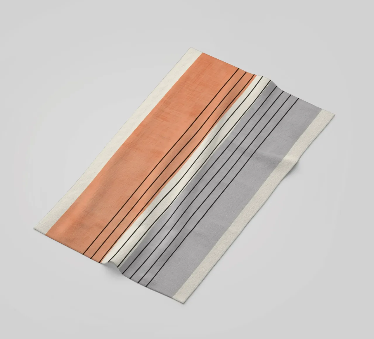 Minimal Geometric Lines Composition strandhanddoek van Attaboy Dsgn
