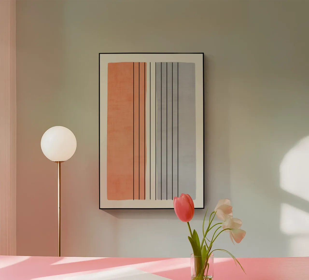 Minimal Geometric Lines Composition plexiglass da Attaboy Dsgn