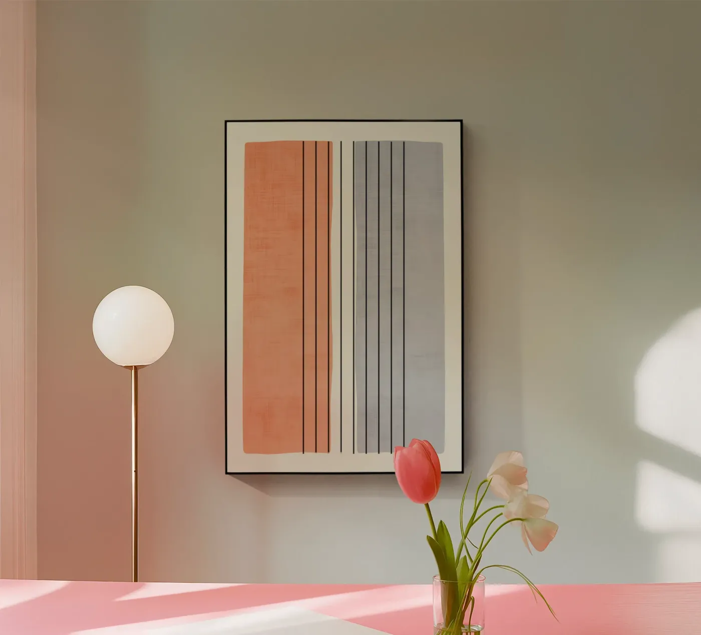 Minimal Geometric Lines Composition Acryl-Glas von Attaboy Dsgn