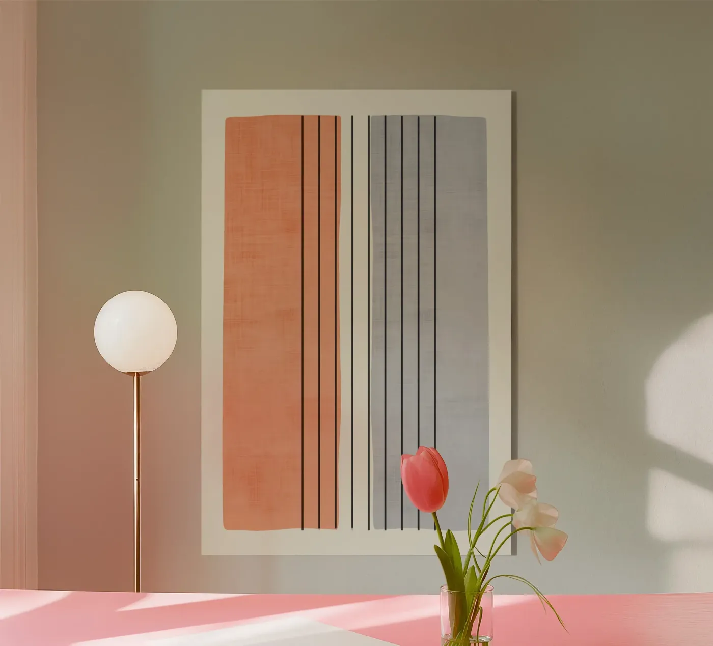 Minimal Geometric Lines Composition Acryl-Glas von Attaboy Dsgn