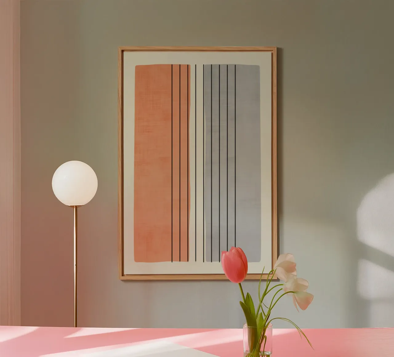 Minimal Geometric Lines Composition pannello forex da Attaboy Dsgn