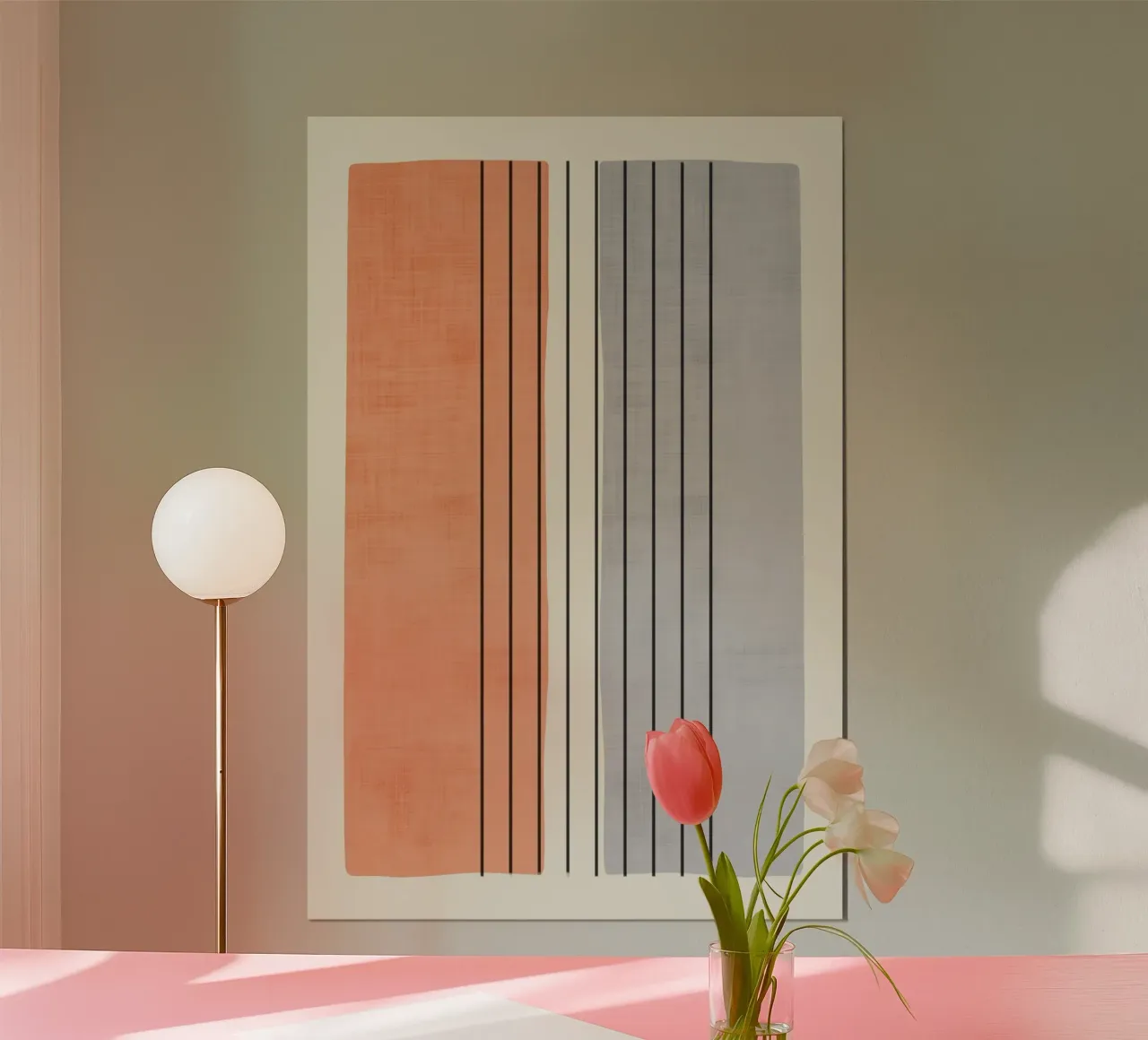 Minimal Geometric Lines Composition carta hahnemühle da Attaboy Dsgn