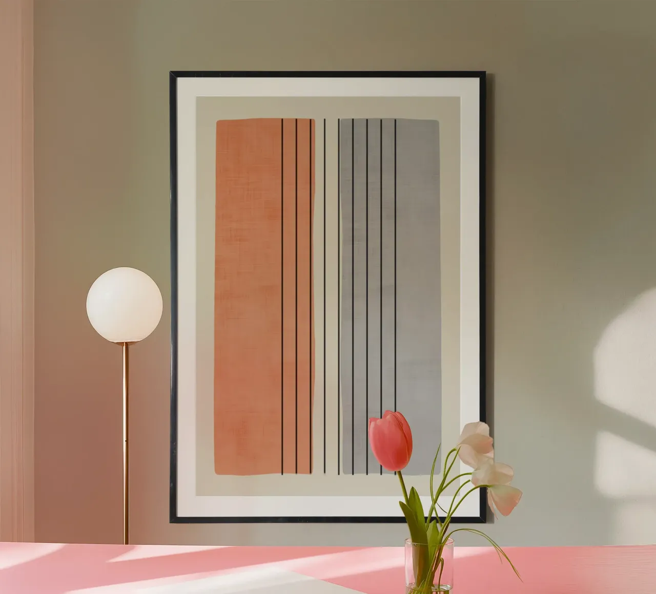 Minimal Geometric Lines Composition poster da Attaboy Dsgn