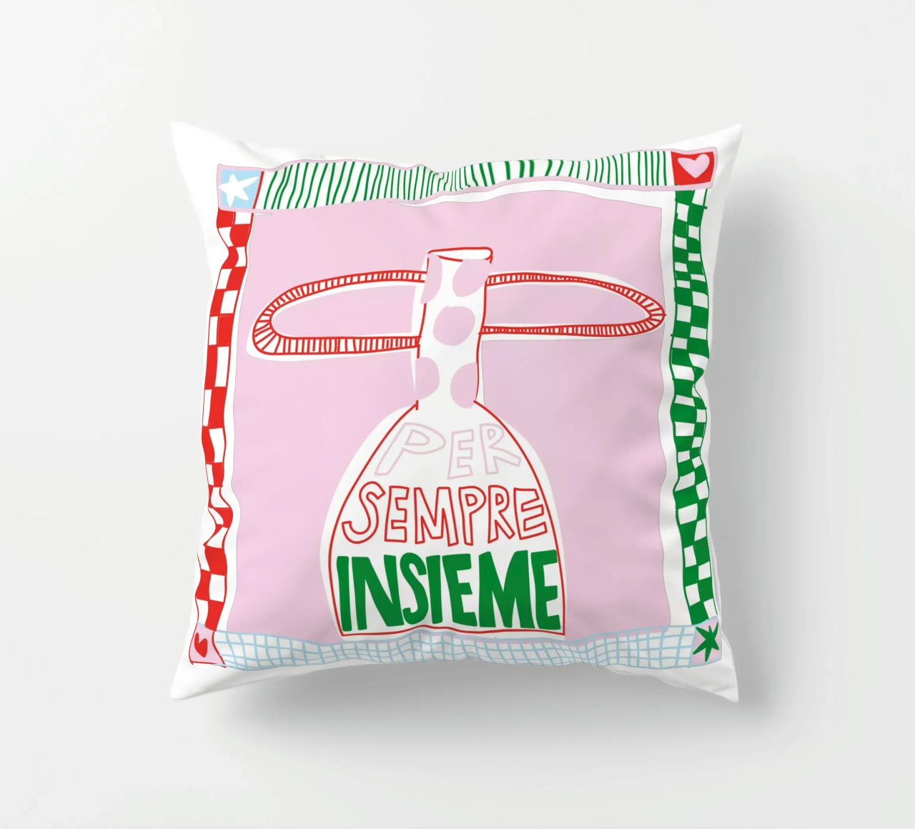 Per sempre insieme cuscino da Brushmeetspaper