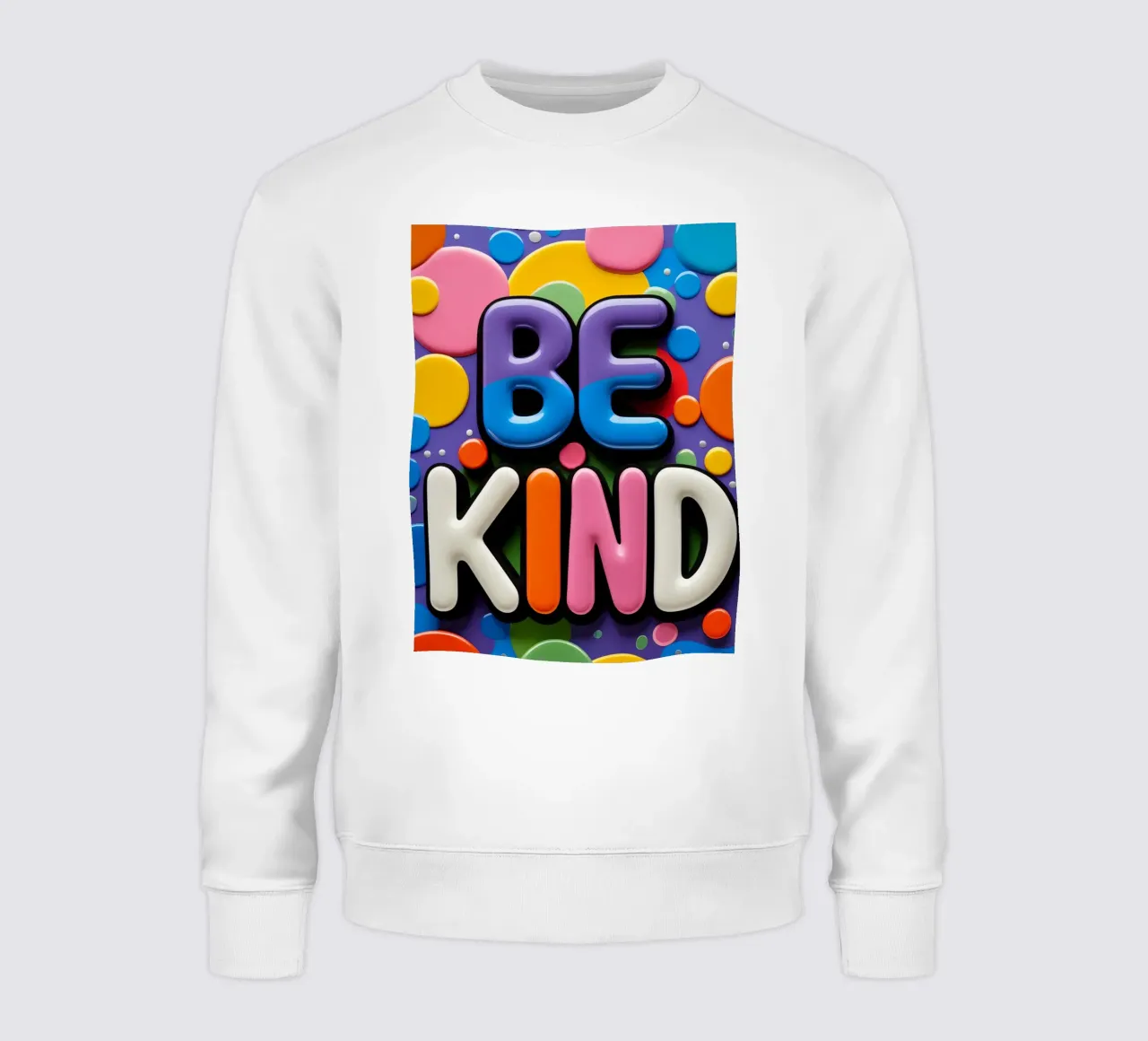 Testo BE KIND con forme colorate felpa da DesignDoodle