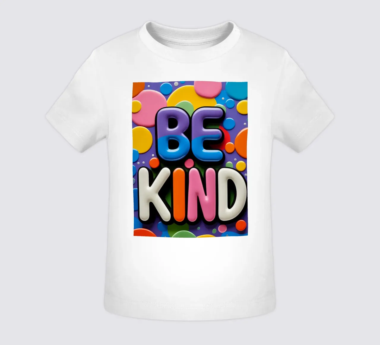 Testo BE KIND con forme colorate maglietta neonato da DesignDoodle