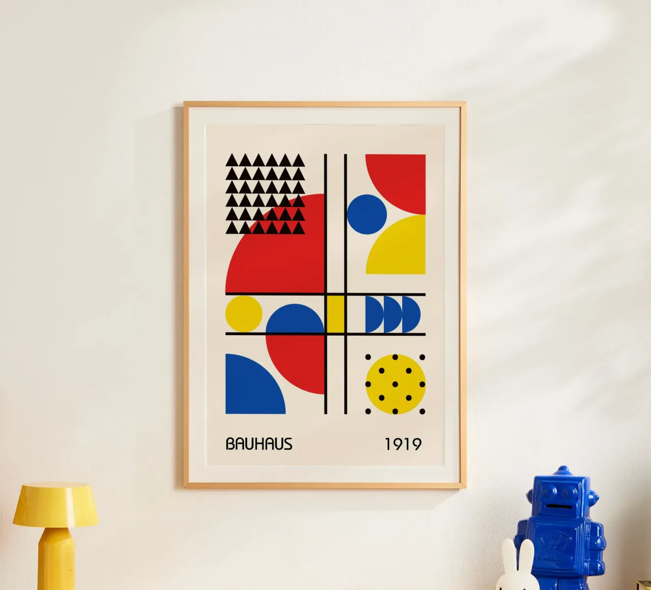 Bauhaus 1919 Colore primario Composizione geometrica astratta carta hahnemühle da Grungeo