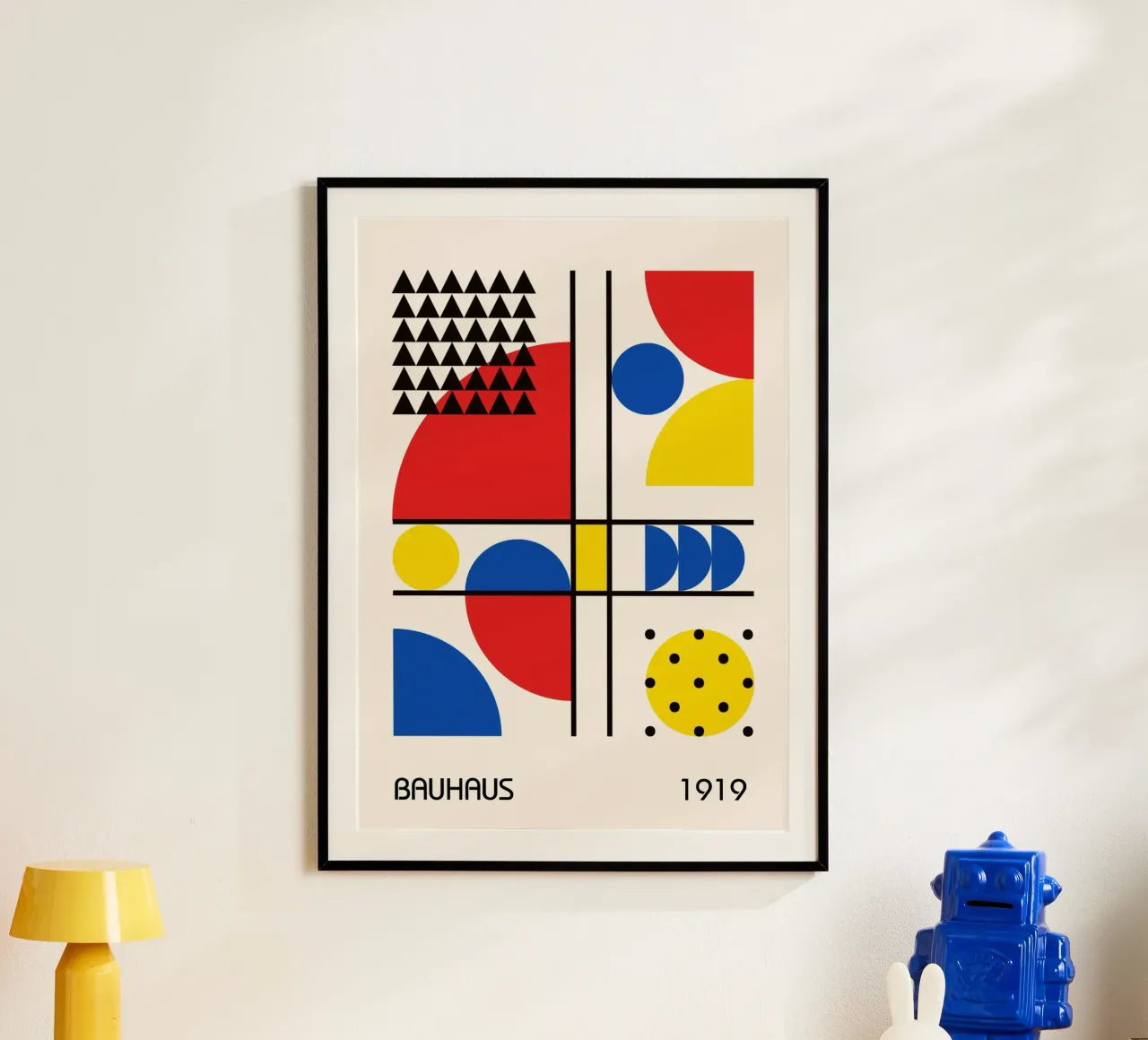 Bauhaus 1919 Colore primario Composizione geometrica astratta carta hahnemühle da Grungeo