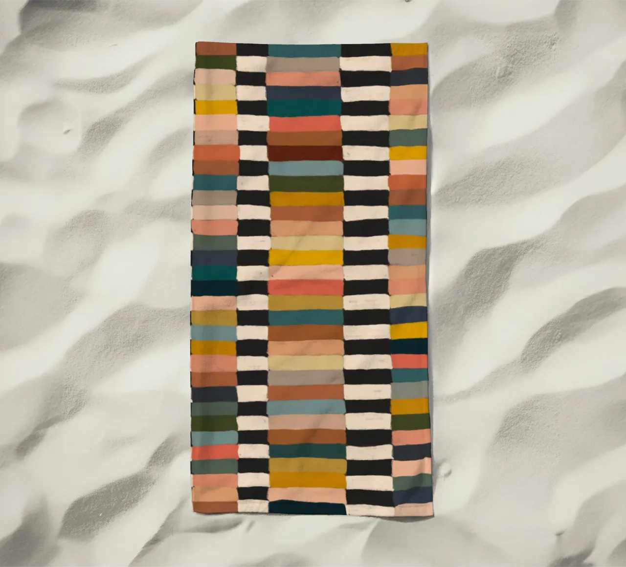 Alisa Galitsyna - Mix of Stripes 03 beach towel by The Artcircle