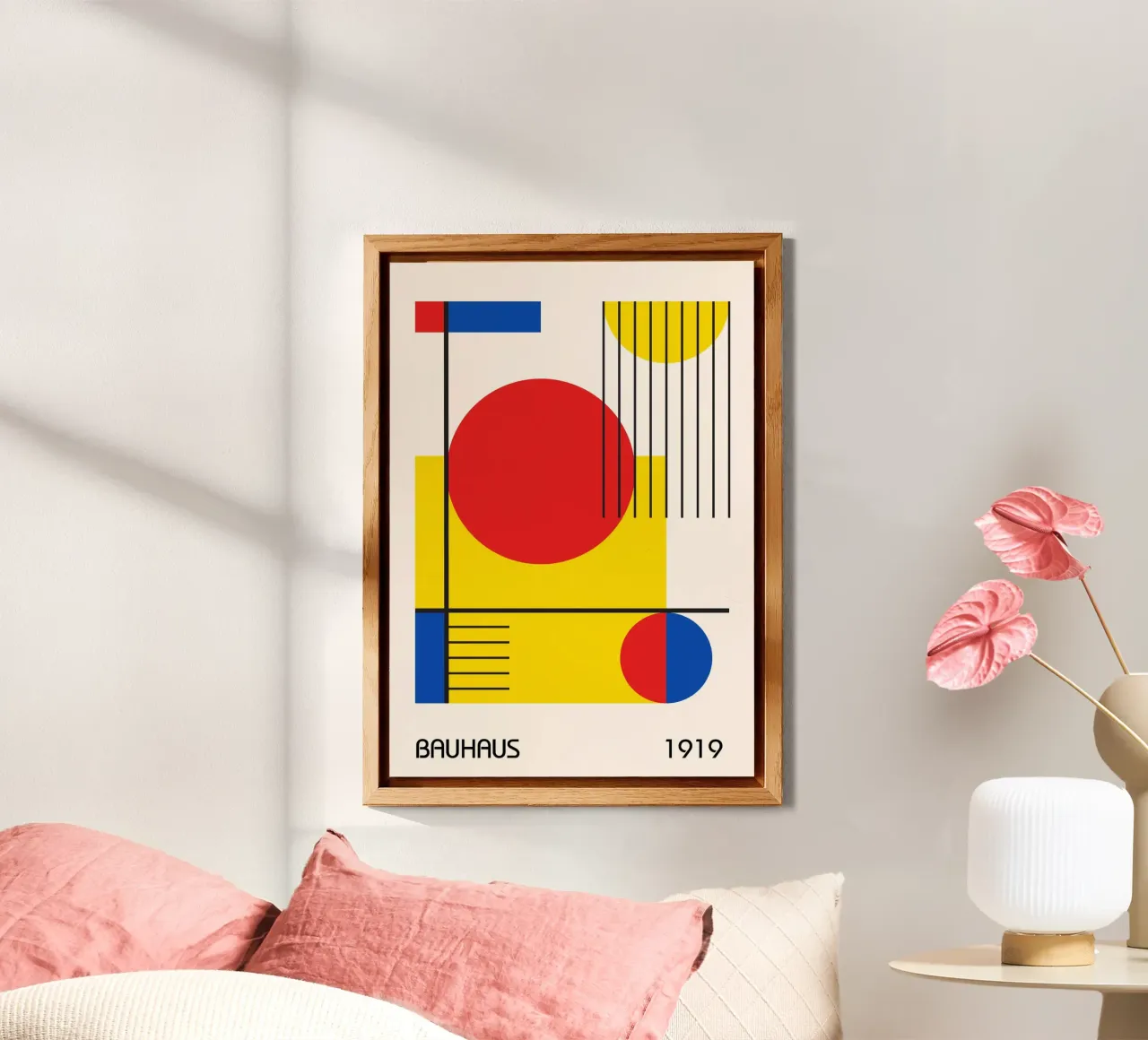 Bauhaus 1919 Colore primario Composizione geometrica astratta alluminio dibond da Grungeo