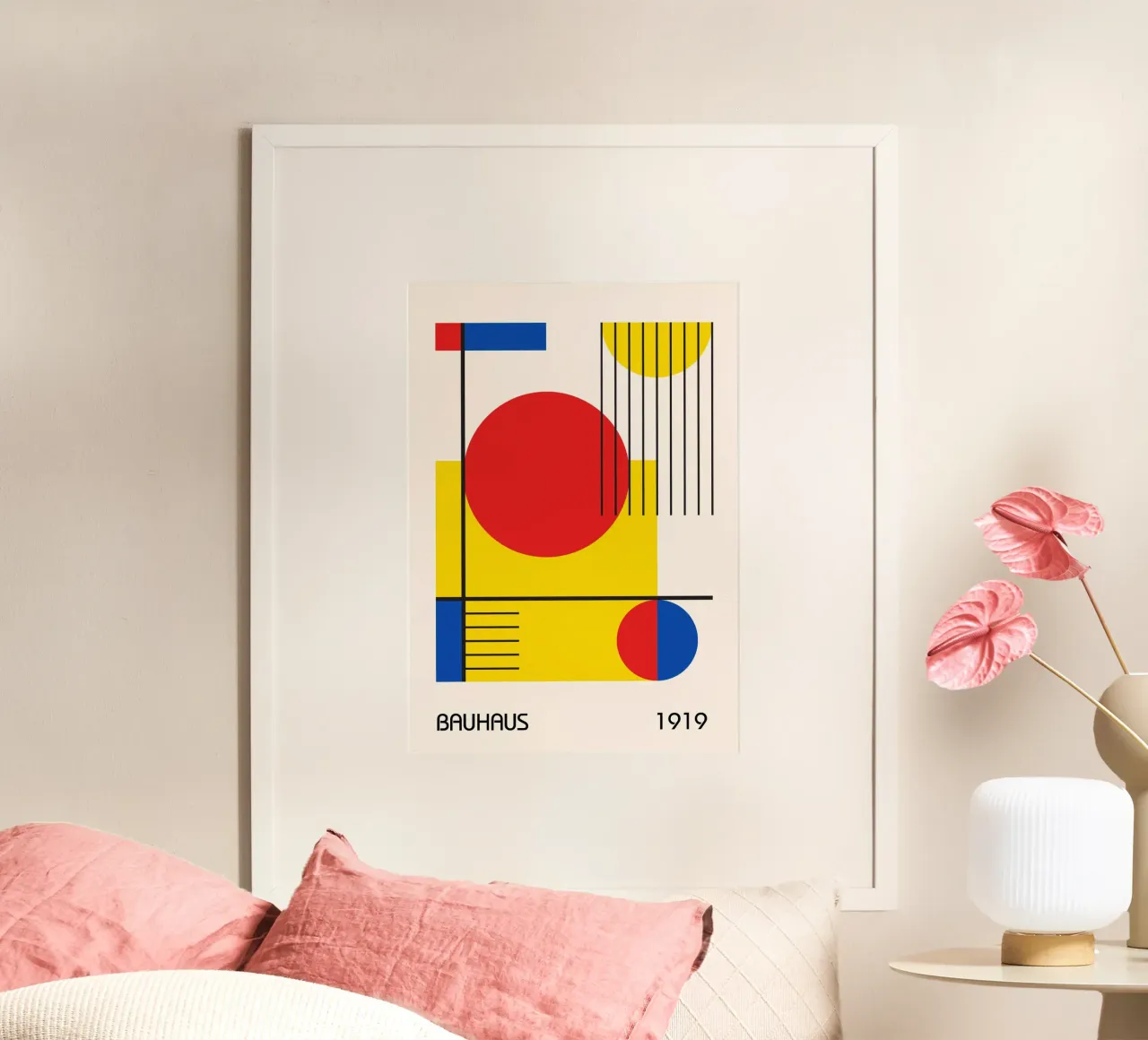 Bauhaus 1919 Colore primario Composizione geometrica astratta carta hahnemühle da Grungeo