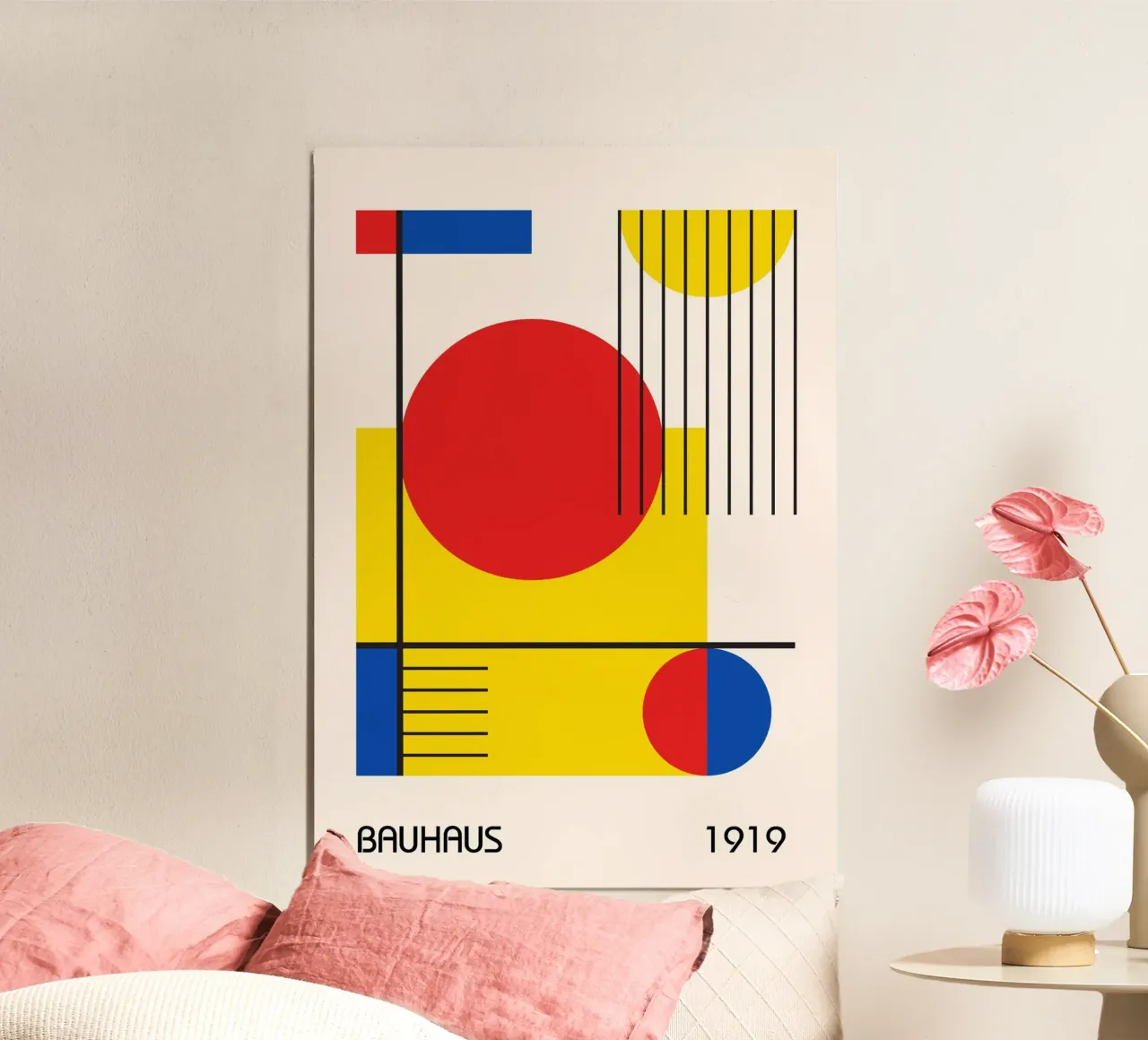 Bauhaus 1919 Colore primario Composizione geometrica astratta carta hahnemühle da Grungeo