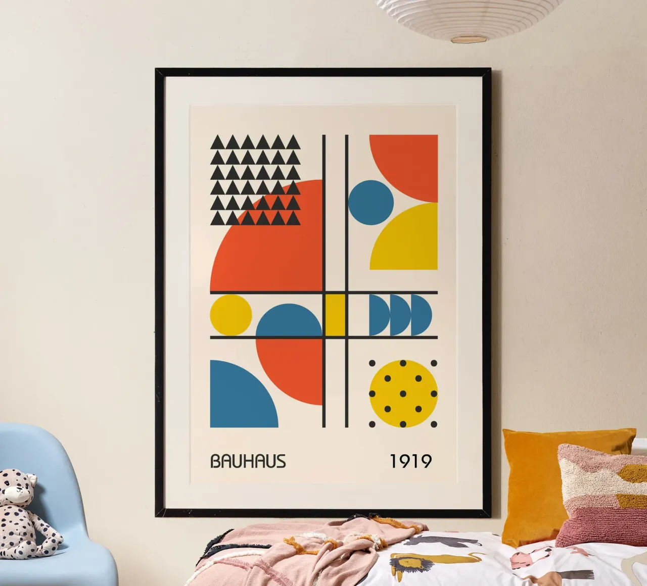 Bauhaus 1919 Colore primario Composizione geometrica astratta carta hahnemühle da Grungeo