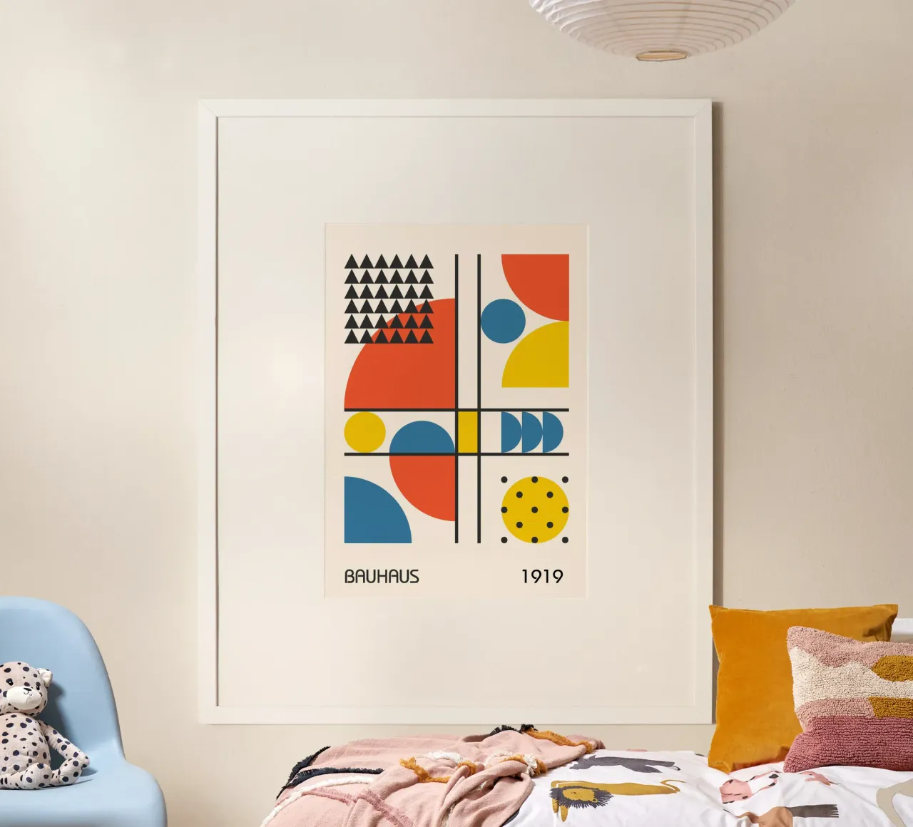 Bauhaus 1919 Colore primario Composizione geometrica astratta carta hahnemühle da Grungeo