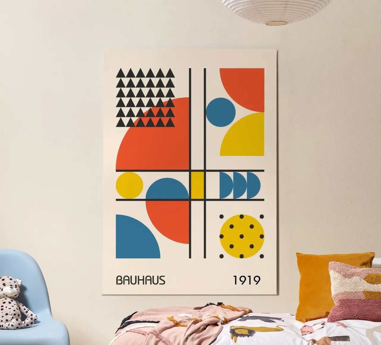 Bauhaus 1919 Colore primario Composizione geometrica astratta carta hahnemühle da Grungeo