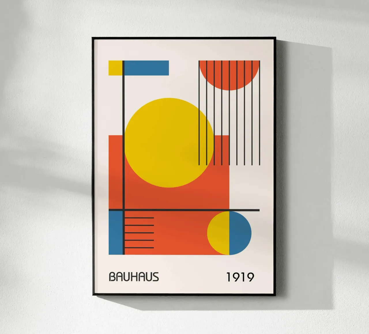 Bauhaus 1919 Colore primario Composizione geometrica astratta plexiglass da Grungeo