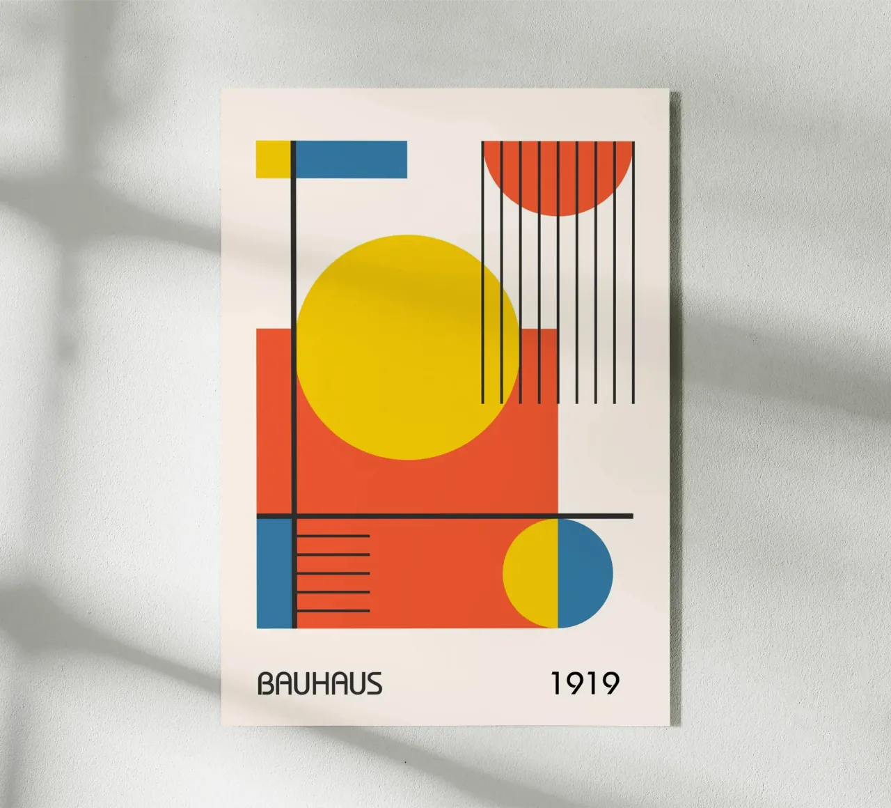 Bauhaus 1919 Colore primario Composizione geometrica astratta plexiglass da Grungeo