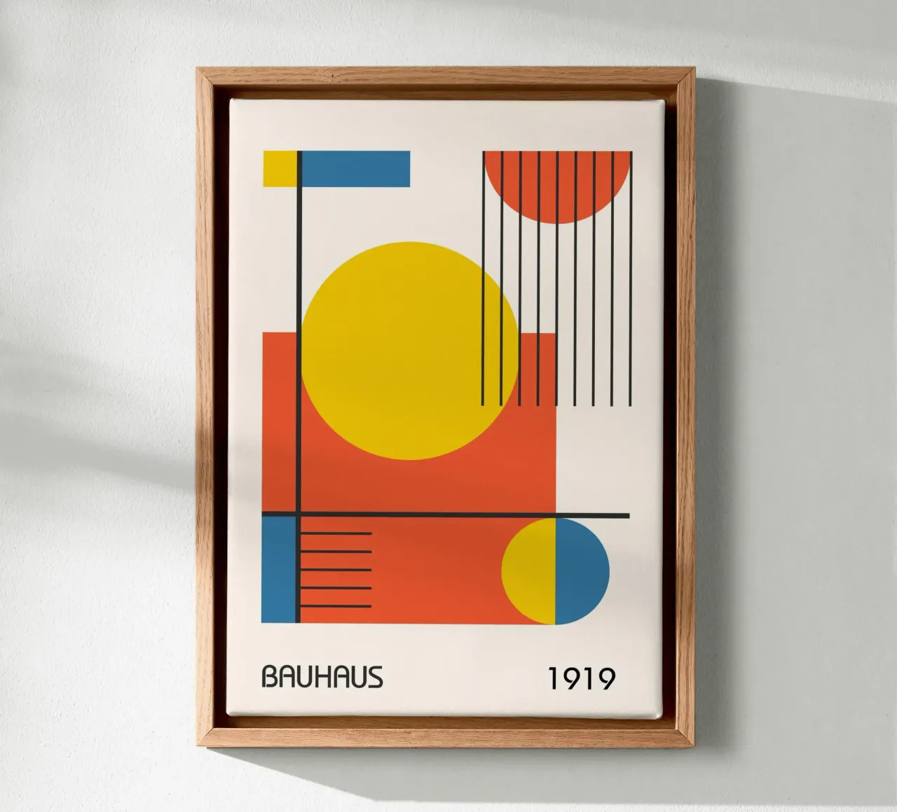 Bauhaus 1919 Primaire Kleur Abstract Geometrische Compositie canvas van Grungeo