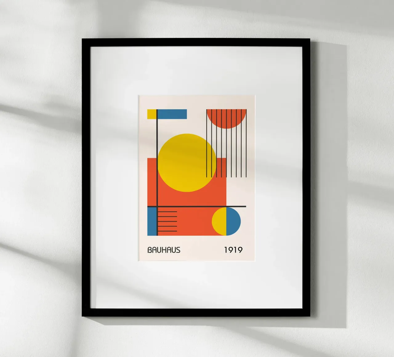 Bauhaus 1919 Colore primario Composizione geometrica astratta carta hahnemühle da Grungeo