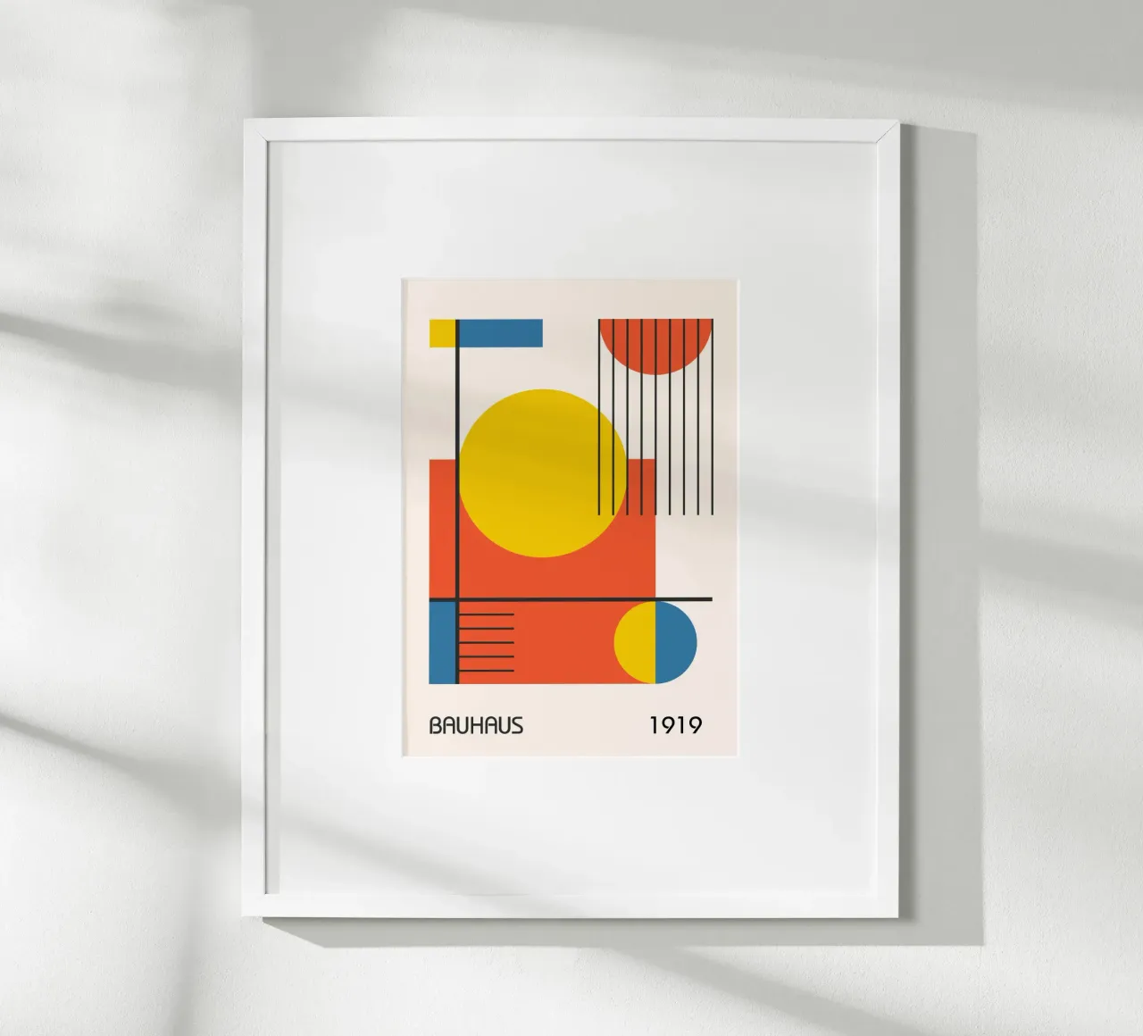 Bauhaus 1919 Colore primario Composizione geometrica astratta carta hahnemühle da Grungeo