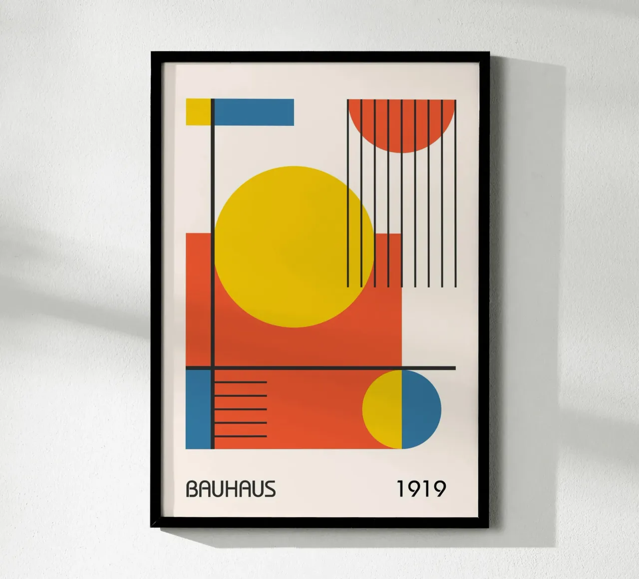 Bauhaus 1919 Colore primario Composizione geometrica astratta carta hahnemühle da Grungeo