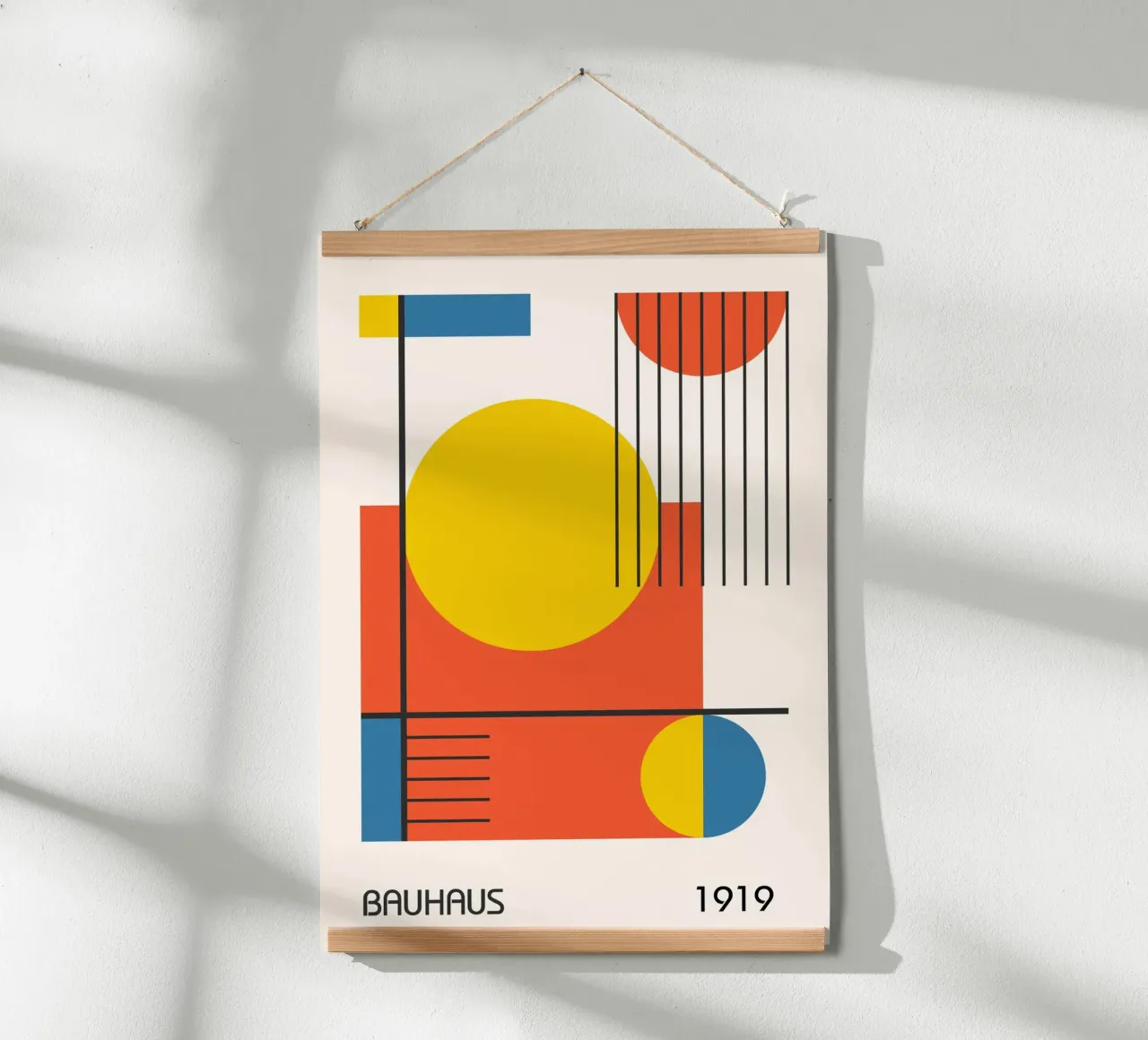 Bauhaus 1919 Colore primario Composizione geometrica astratta carta hahnemühle da Grungeo