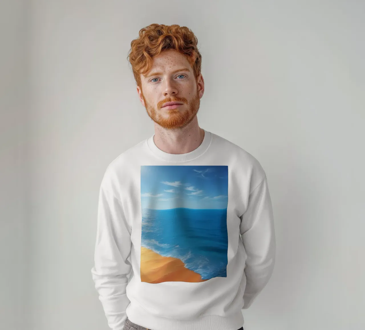 Orizzonte spiaggia e oceano felpa da DesignDoodle