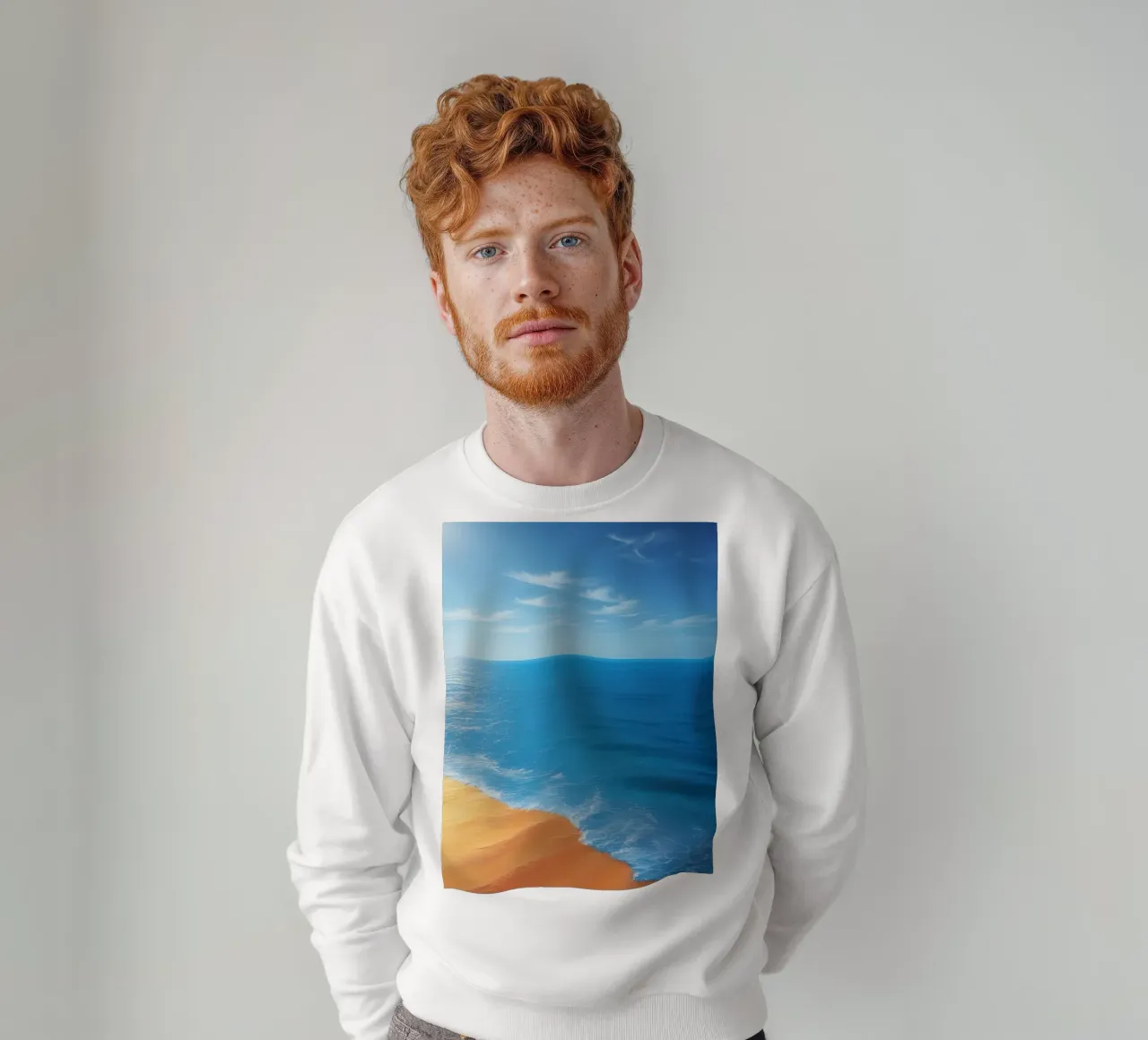 Orizzonte spiaggia e oceano felpa da DesignDoodle