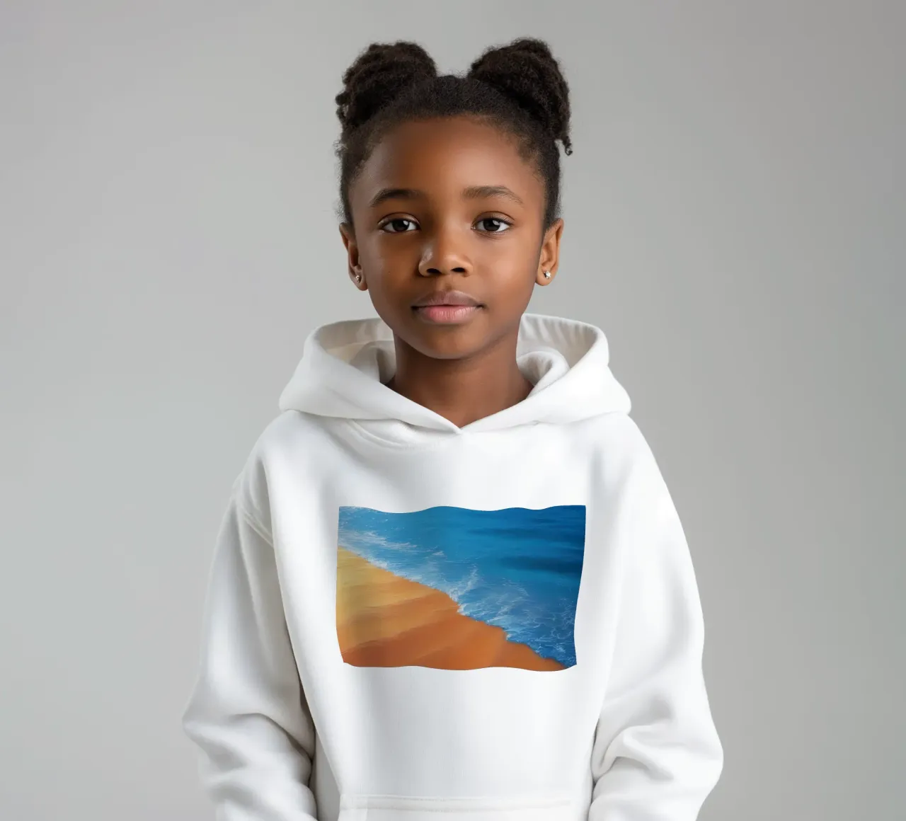 Orizzonte spiaggia e oceano felpa bambino con cappuccio da DesignDoodle