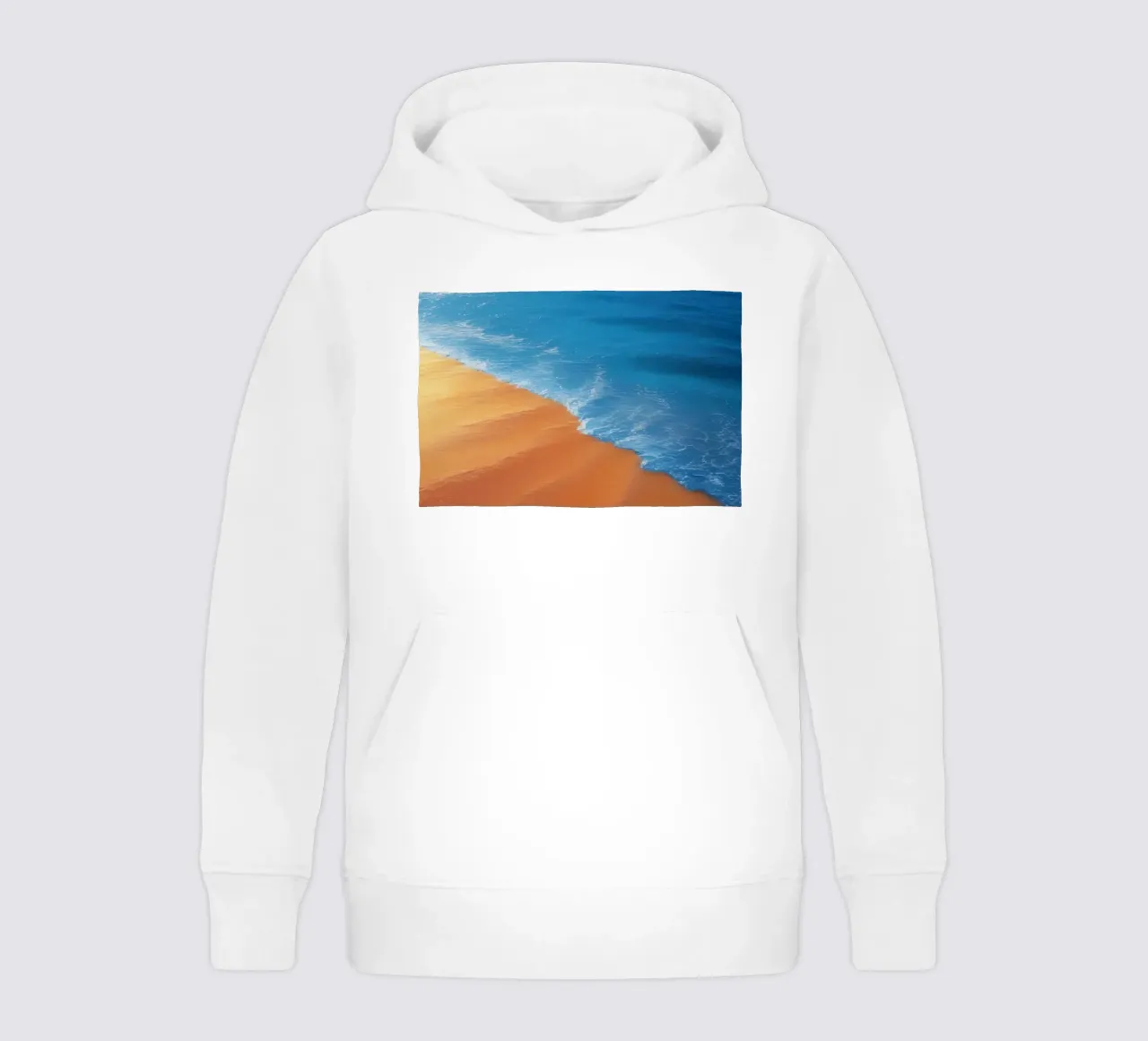 Orizzonte spiaggia e oceano felpa bambino con cappuccio da DesignDoodle