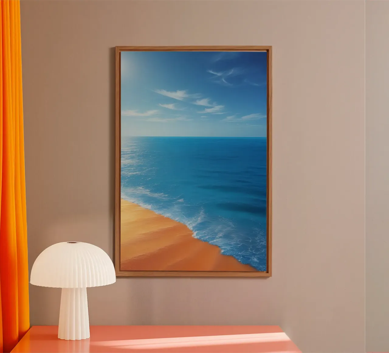 Orizzonte spiaggia e oceano pannello forex da DesignDoodle