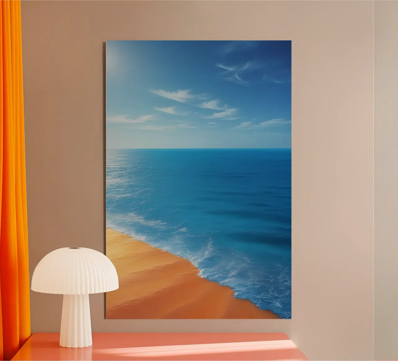 Orizzonte spiaggia e oceano pannello forex da DesignDoodle
