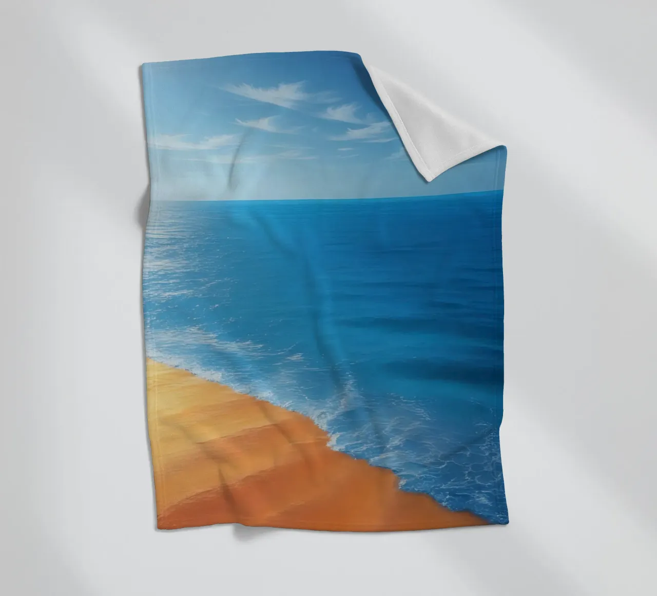 Orizzonte spiaggia e oceano coperta in pile da DesignDoodle