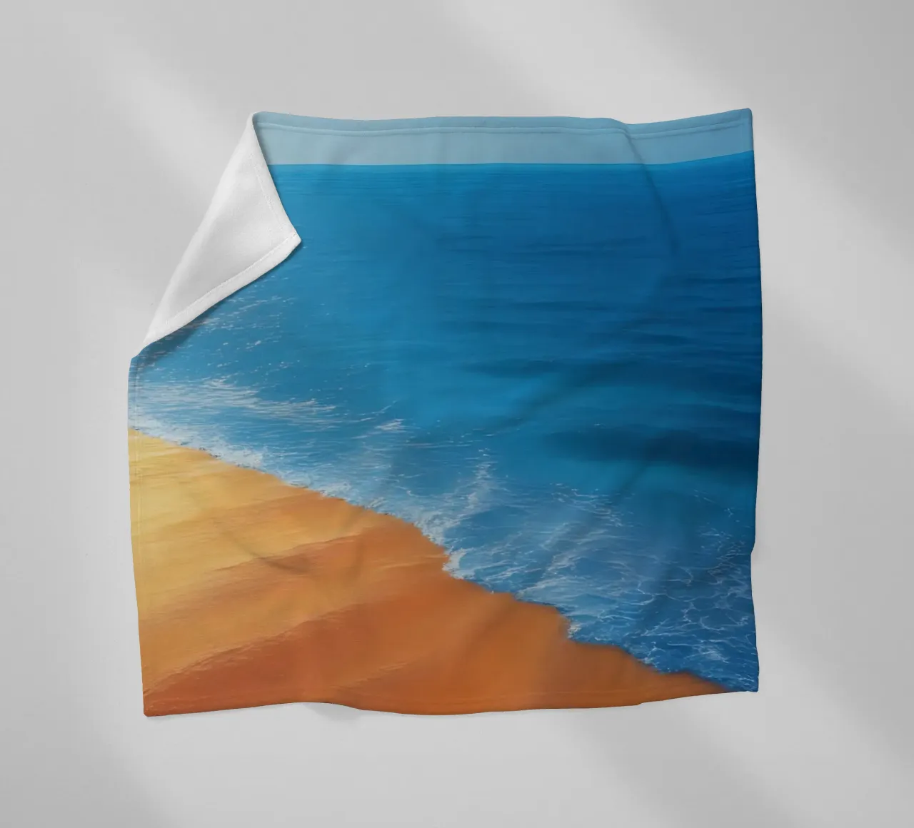 Orizzonte spiaggia e oceano coperta in pile da DesignDoodle
