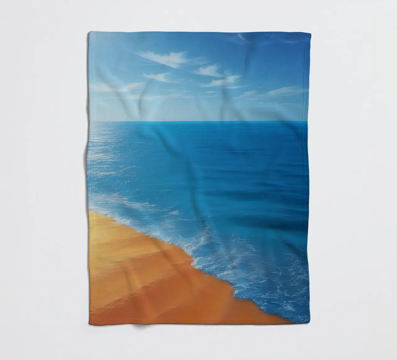 Orizzonte spiaggia e oceano coperta in pile da DesignDoodle