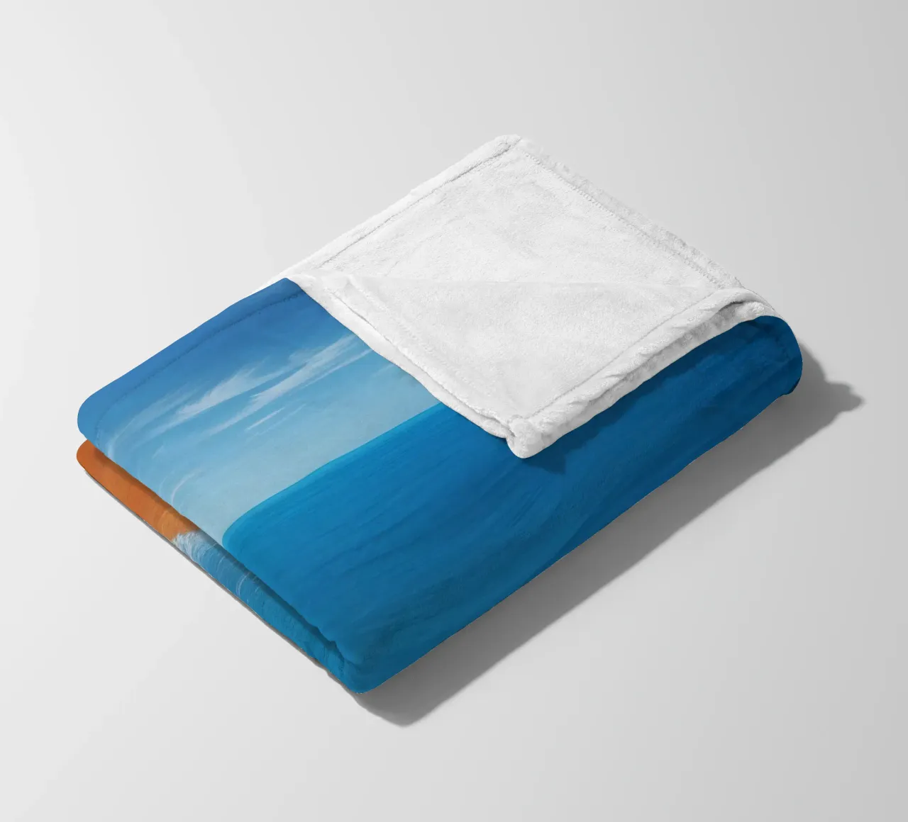 Orizzonte spiaggia e oceano coperta in pile da DesignDoodle