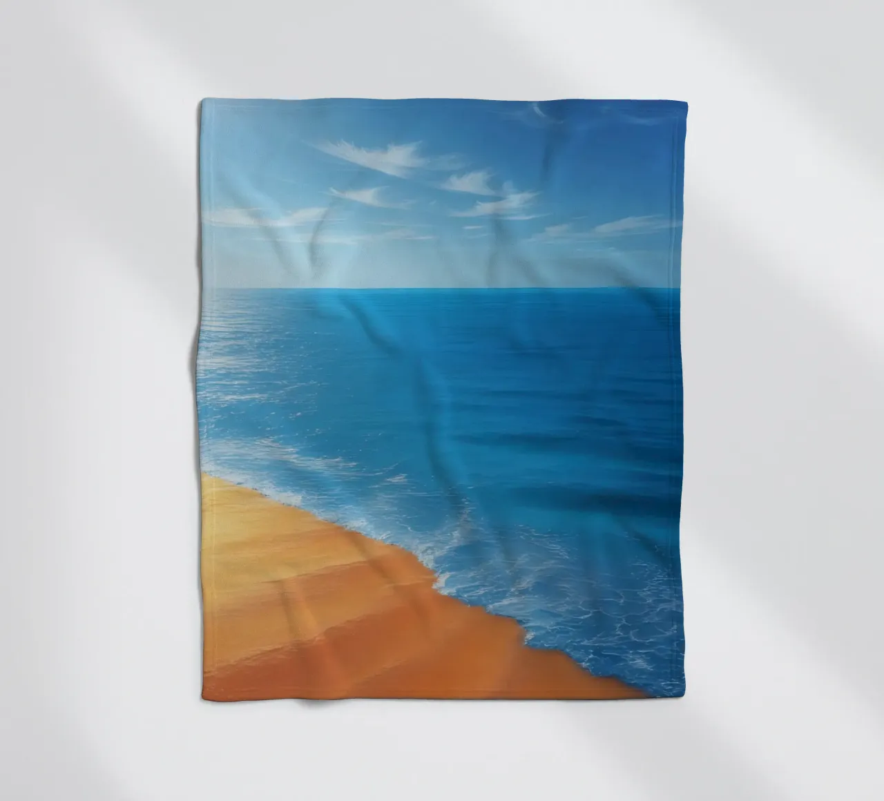 Orizzonte spiaggia e oceano coperta in pile da DesignDoodle