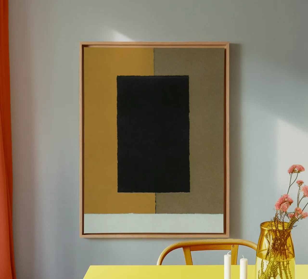 Alisa Galitsyna - Geometry of Colour 01 canvas with Floater frame by The Artcircle