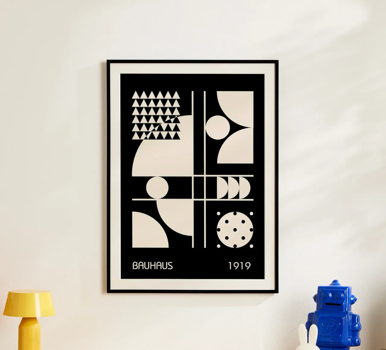 Bauhaus 1919 Composizione astratta geometrica in bianco e nero carta hahnemühle da Grungeo