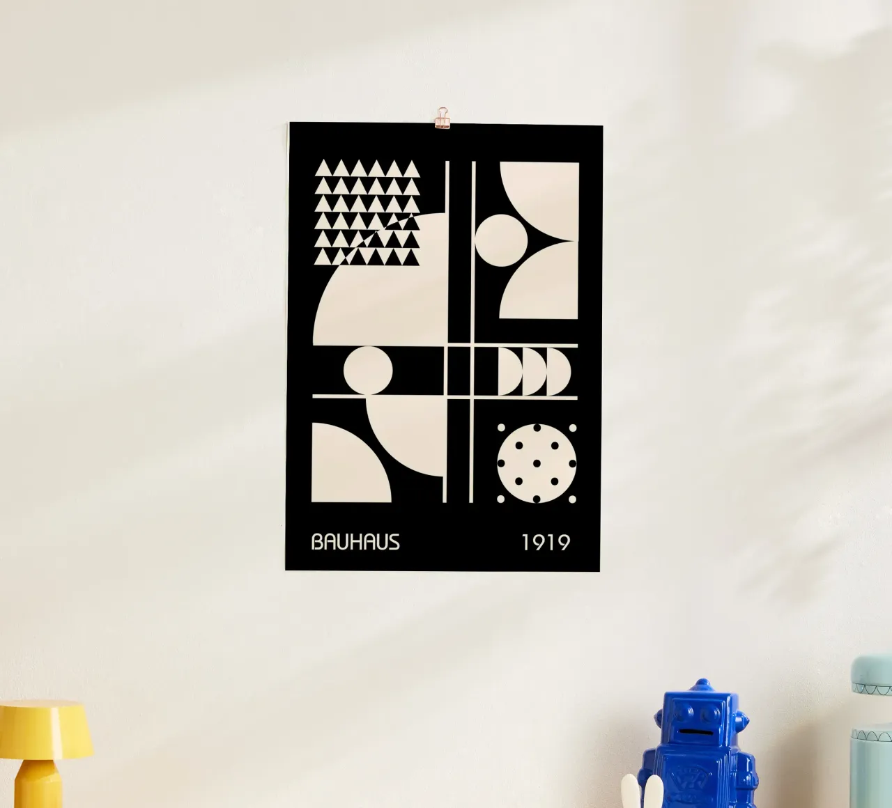 Bauhaus 1919 Composizione astratta geometrica in bianco e nero carta hahnemühle da Grungeo