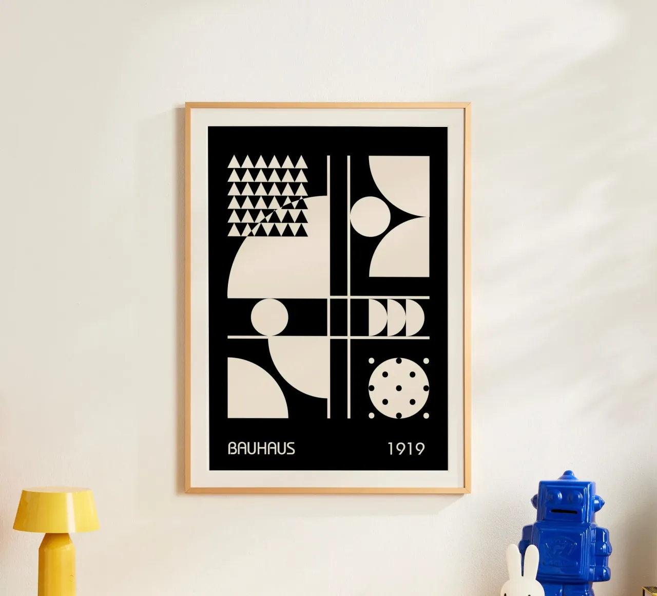 Bauhaus 1919 Composizione astratta geometrica in bianco e nero carta hahnemühle da Grungeo