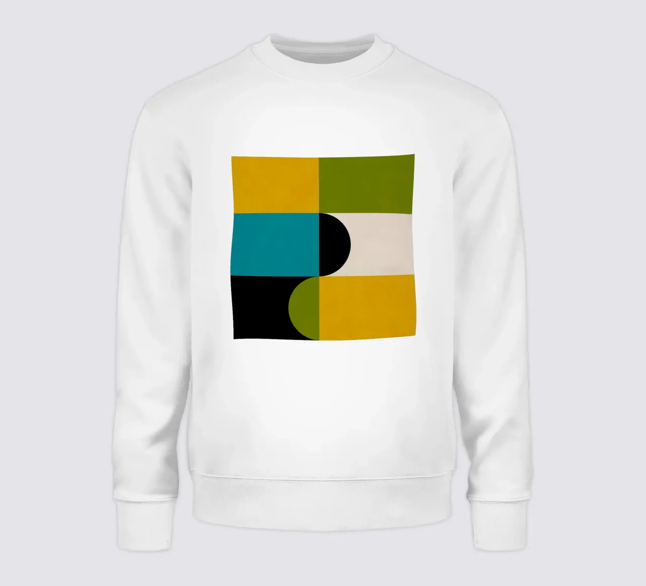 Bold Shapes Blocks Moderna Sweatshirt von TijanaArtStudio88