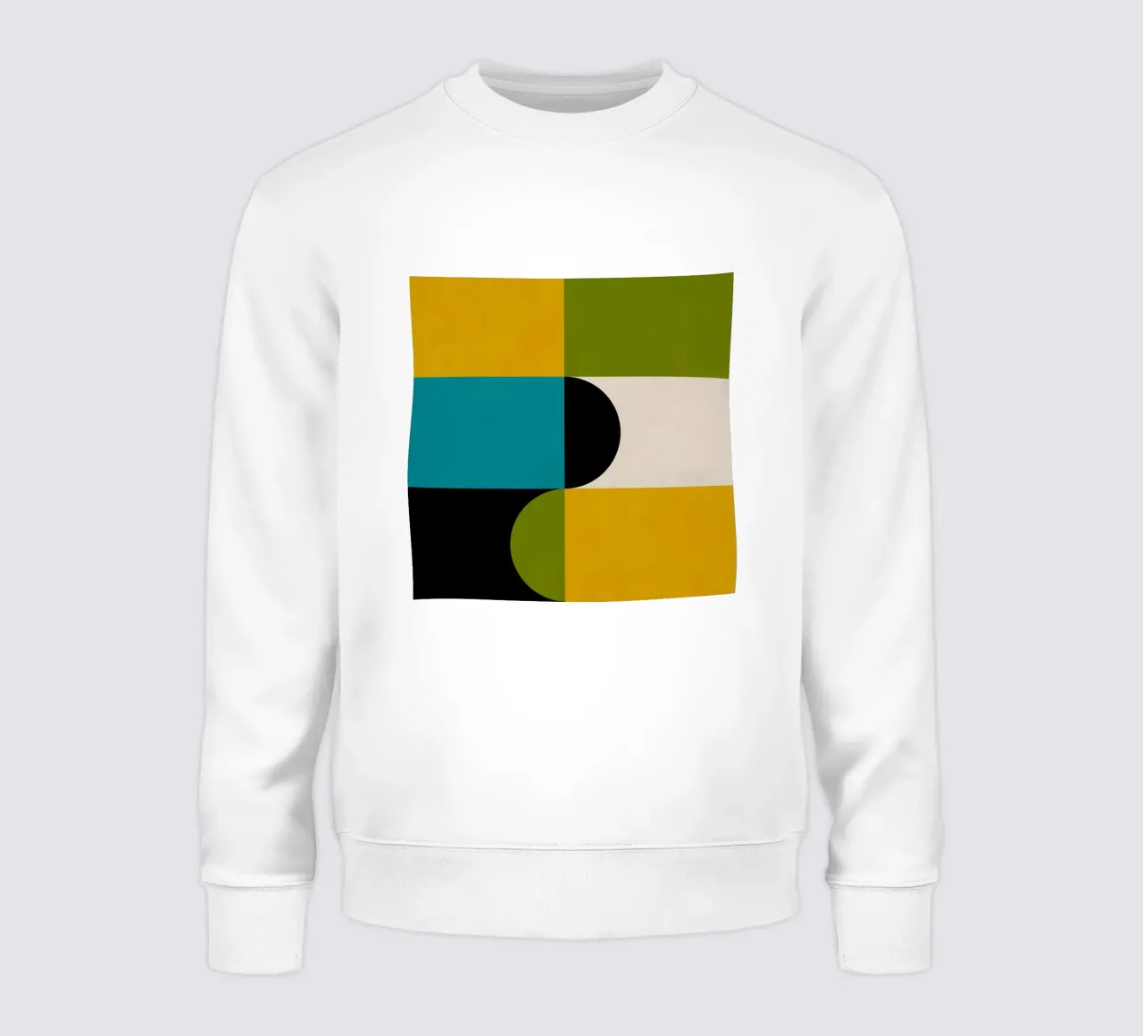 Bold Shapes Blocks Moderna sudadera de TijanaArtStudio88